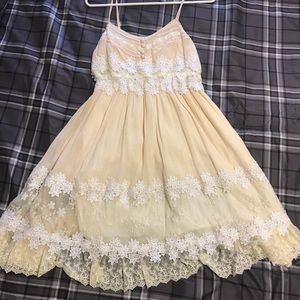 Lace midi dress.